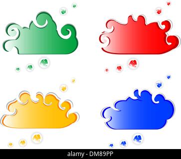 Paper cloud bubble for speech Stock Vector