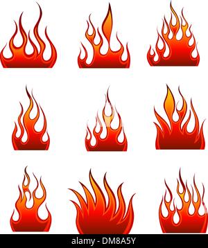 Fire icon set. fire vector icon Stock Vector Image & Art - Alamy
