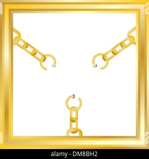 heart in golden chains Stock Vector