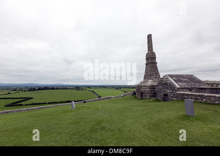 Rest of the 12th century high cross in The Rock of Cashel, Stock Photo