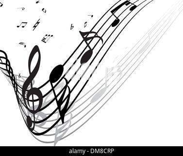 notes staff Stock Vector