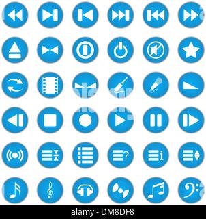 music icon set Stock Vector