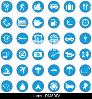 travel icon set Stock Vector