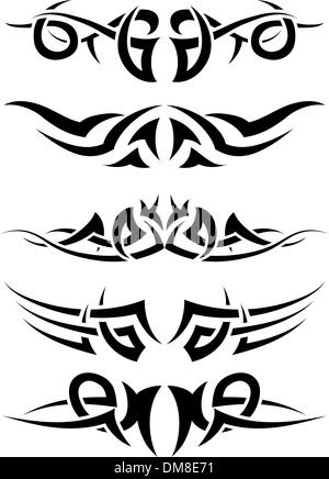 Tribal tattoo set design element Royalty Free Vector Image