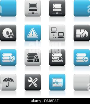 Network & Server // Matte Icons Series Stock Vector