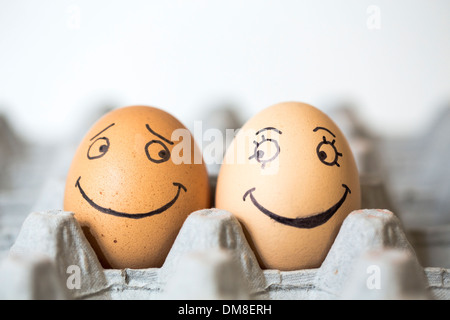 Romantic egg couple Stock Photo