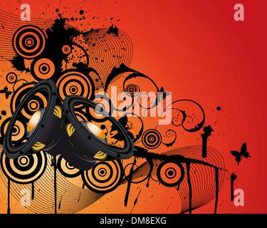 Musical grunge background Stock Vector