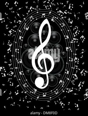 notes staff Stock Vector