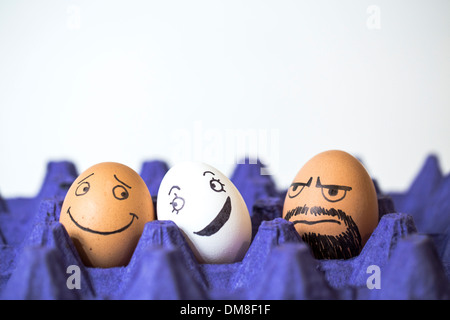 Jealous "eggs" boyfriend Stock Photo