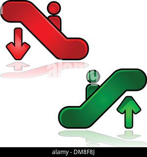 Escalator signs Stock Vector