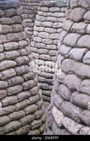 Vimy Ridge German trench sandbags Stock Photo