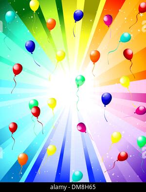festive color rays Stock Vector