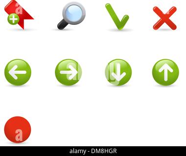 Gel Icon Set - 1 / Navigation Stock Vector