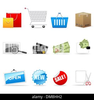 Vector shopping icons Stock Vector