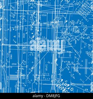 seamless vector simulating engineering blueprint Stock Vector