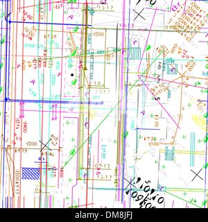 seamless vector simulating  blueprint Stock Vector