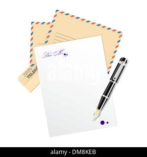 Blank, paper for message Stock Vector