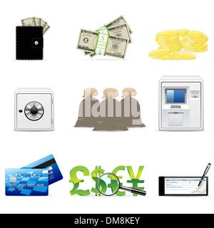 Banking and finance icons Stock Vector