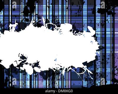 Checkered Blue Grunge Background. Stock Vector