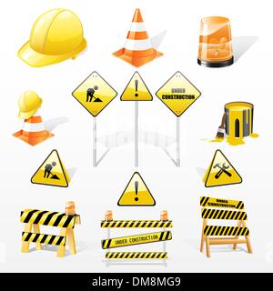 Under construction icons set Stock Vector