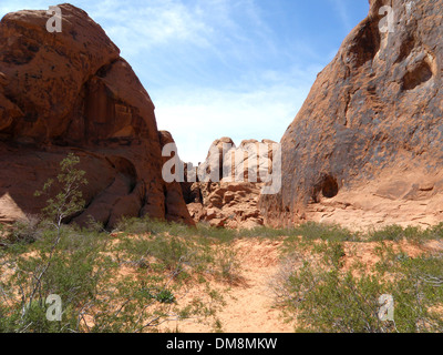 Red Rocks in Red Rock Canyon outside Las Vegas Nevada. Stock Photo