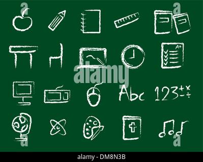 School Icons Stock Vector