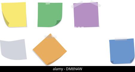 Various Sticky Notes Stock Vector