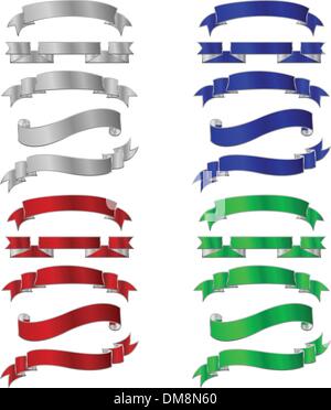 Metallic banners Stock Vector
