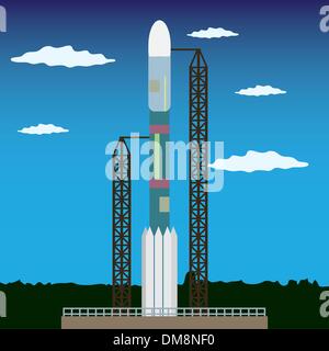 Rocket ready to launch Stock Vector
