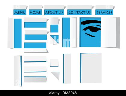 website icons and tabs Stock Vector