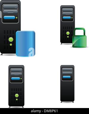 Server icons Stock Vector