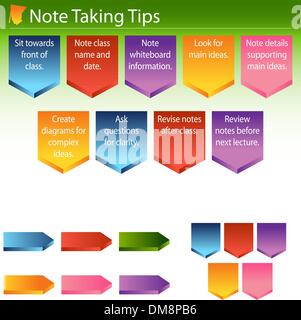 Note Taking Tips Stock Vector