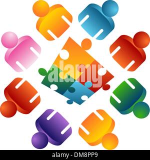 group of people with puzzle piece Stock Vector Image & Art - Alamy
