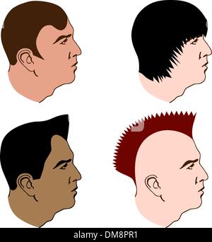 Various Hairstyles Stock Vector