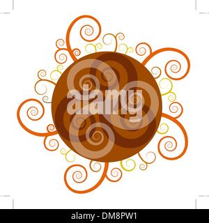 Abstract Swirl Circle Stock Vector