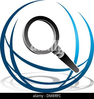Global Search Icon Stock Vector