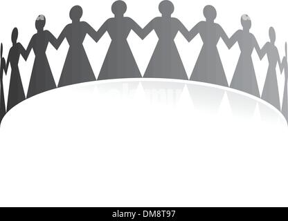 Paper team. Vector. Stock Vector