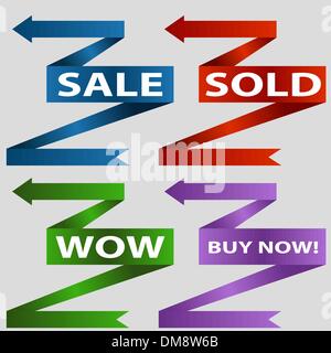 Arrow Retail Icon Set Stock Vector
