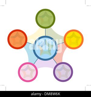 Star Shaped Chart Diagram Stock Vector