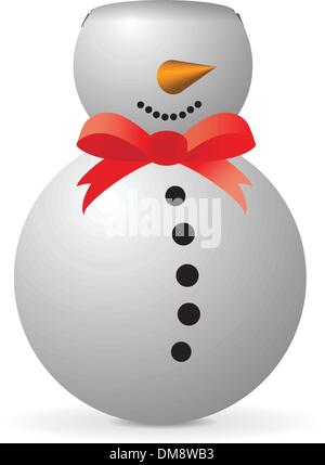 Snowman isolated on white background. Vector illustration Stock Vector ...