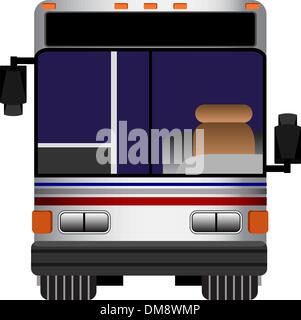Bus Front Simple bus front view isolated vector illustration Stock Vector Image & Art ...