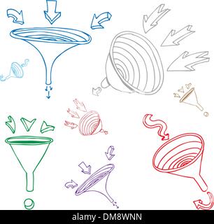 diagram funnel cartoon vector illustration Stock Vector Image & Art - Alamy
