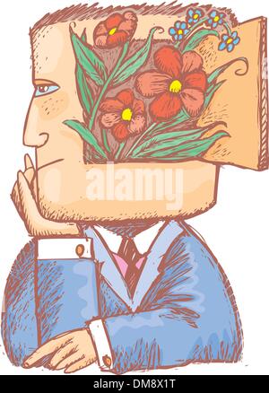 Spring in my mind Stock Vector