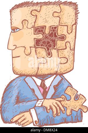 Puzzle in my head Stock Vector