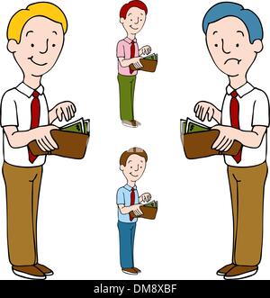 A happy cartoon man taking out the trash Stock Vector Image & Art - Alamy