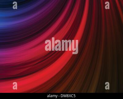 Abstract Colorful Waves on Black Background Stock Vector