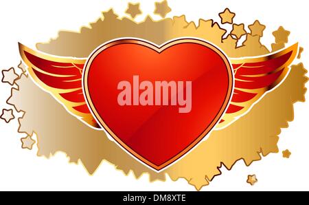 Heart to the Valentine's day. EPS 8 Stock Vector