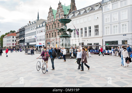 Amagertorv -  the most central square in Copenhagen Stock Photo