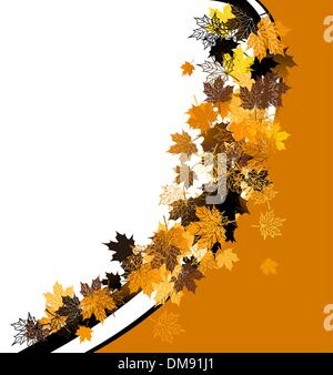 Autumn frame: maple leaf. Place for your text here. Stock Vector