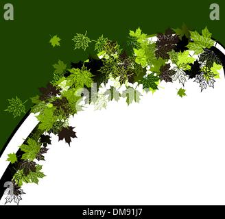 Autumn frame: maple leaf. Place for your text here. Stock Vector